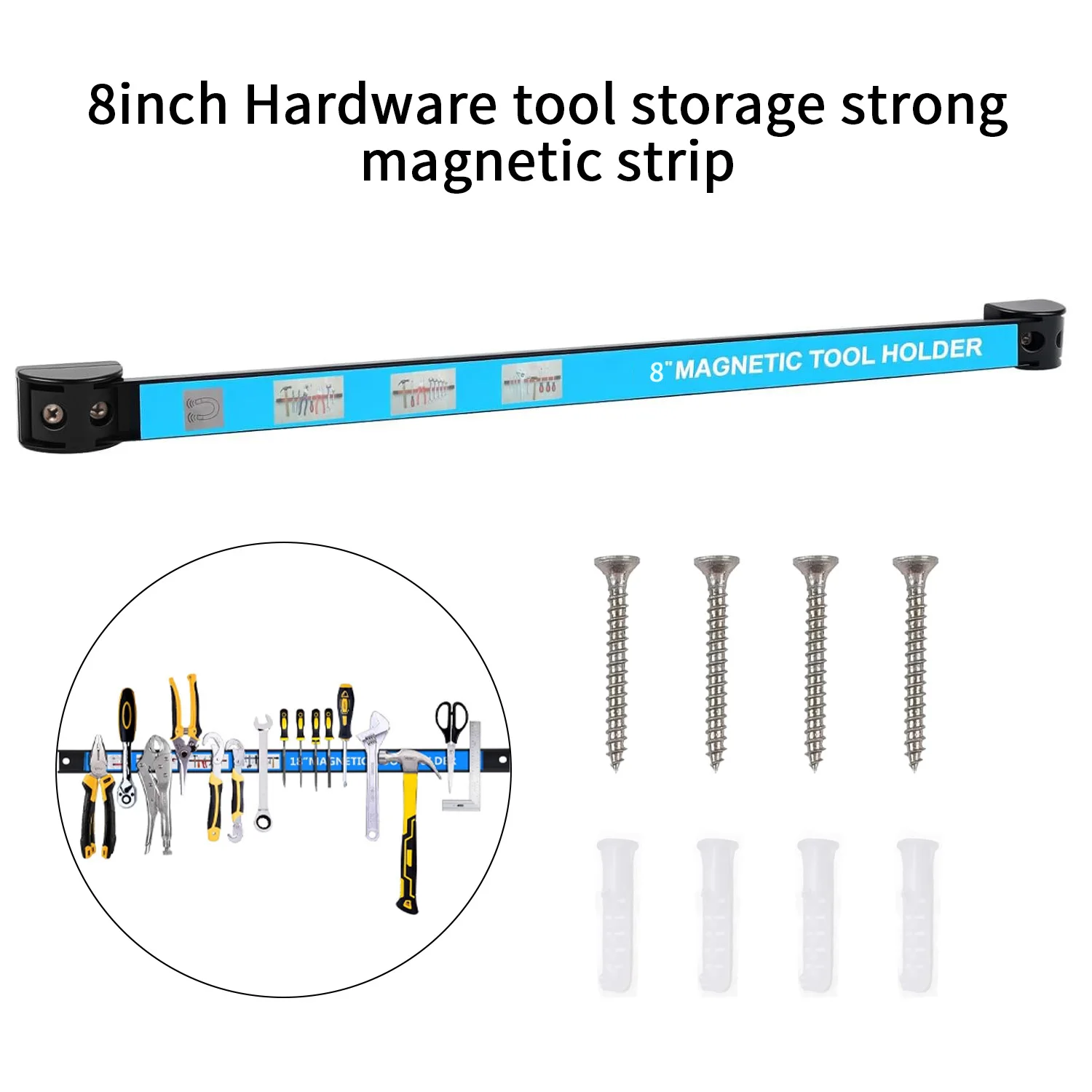 Magnetische gereedschaphouder, zware magneetgereedschapsbalk, lange strip, garage, werkplaatsen, hardware-opslag, metalen organizerrek voor werkbank