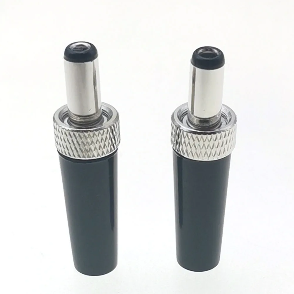 10pcs/Lot 5521 5525 DC Power Socket DIY Welded DC Plug With Nut Lock 5.5*2.1 5.5*2.5MM Male Female Charging Connector
