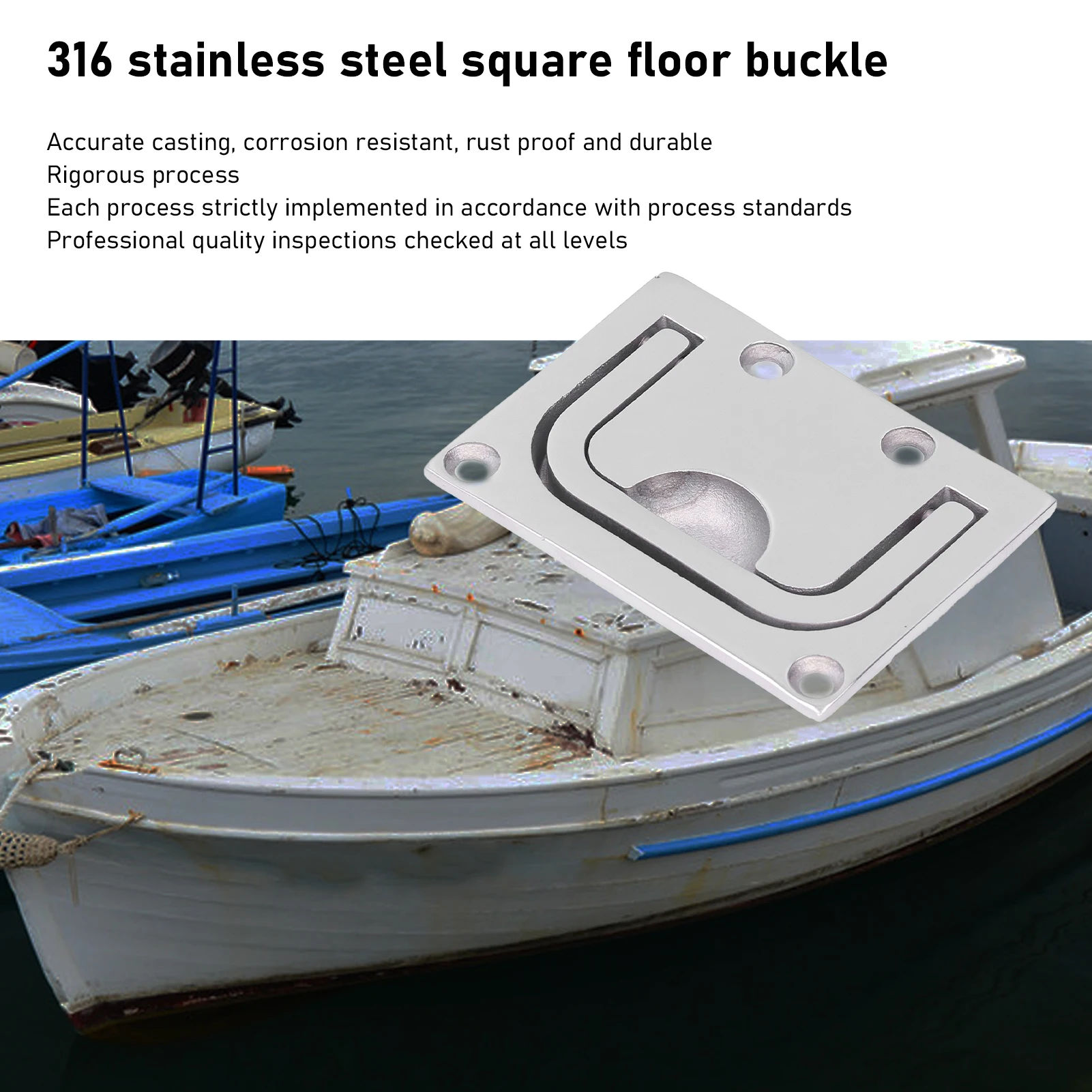 Bootsluke, Bootsluke, Pull Flush Lift Deck Cover Griff, Marine 316 Edelstahl, Spiegel, bündiger Hebegriff
