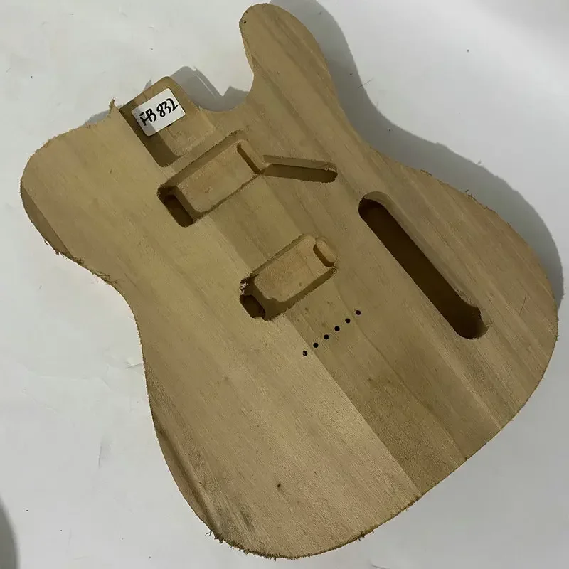 FB835 Tele Electric Guitar Body Unfinished Solid Wood with 2 Humbucker Pickups String through Design for Custom Guitar Build