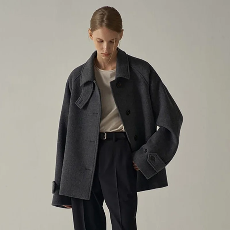 Women's Woolen Coat ort Airport Sle Autumn Winter New Arrival Faionable Ele Lady's Suit Other Material 00%