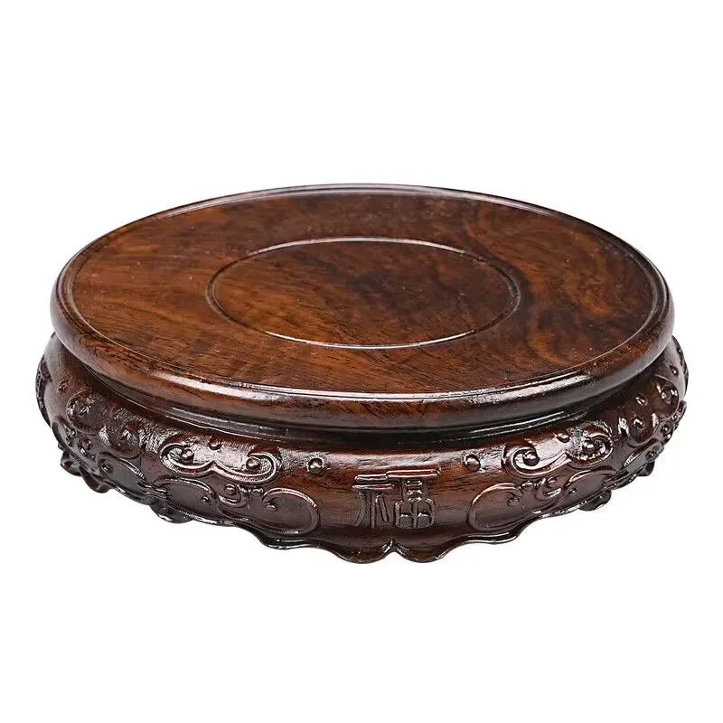 木製プラントスタンド-丸型ベース-天然無垢材ポットホルダー、盆栽多肉植物ディスプレイスタンド、家の装飾用フラワーポットスタンド