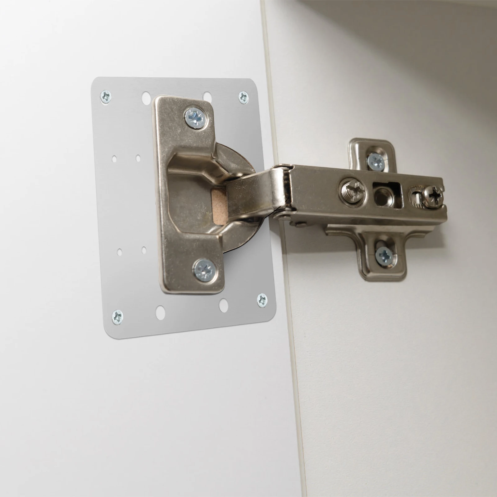 

10pcs Hinge Repair Plate Stainless Steel Strong Durable Non Rust for Cabinet Door Furniture Bracket Suitable Drawer Window