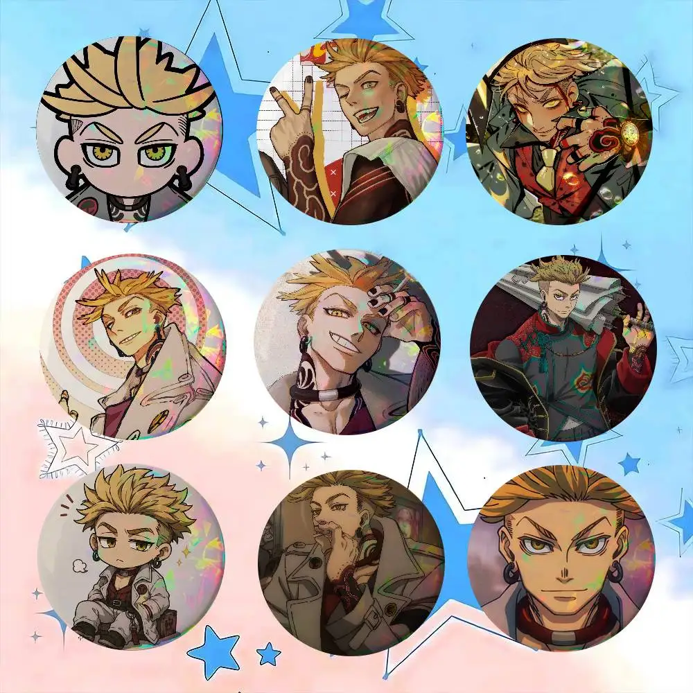 G-Gachiakuta E-Enjin Button  Round Badge Game Figure Button Pin Tinplate Brooch Clothes Bag Accessories Friends Gift