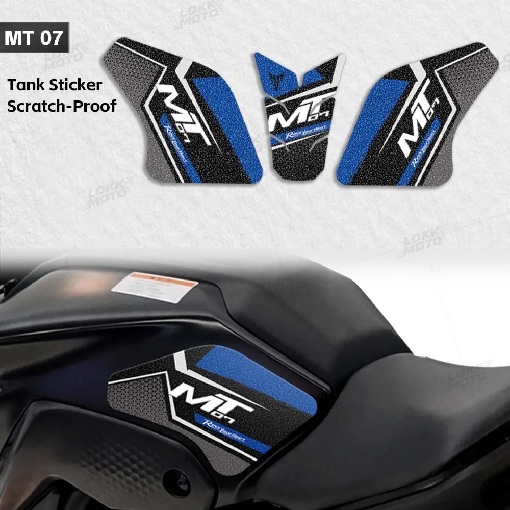 

Motorcycle Accessories Frosted Fuel Tank Pad Sticker Side Knee Traction Grip Anti Slip Pads For MT07 MT-07 FZ‑07 mt 07 2021-2024
