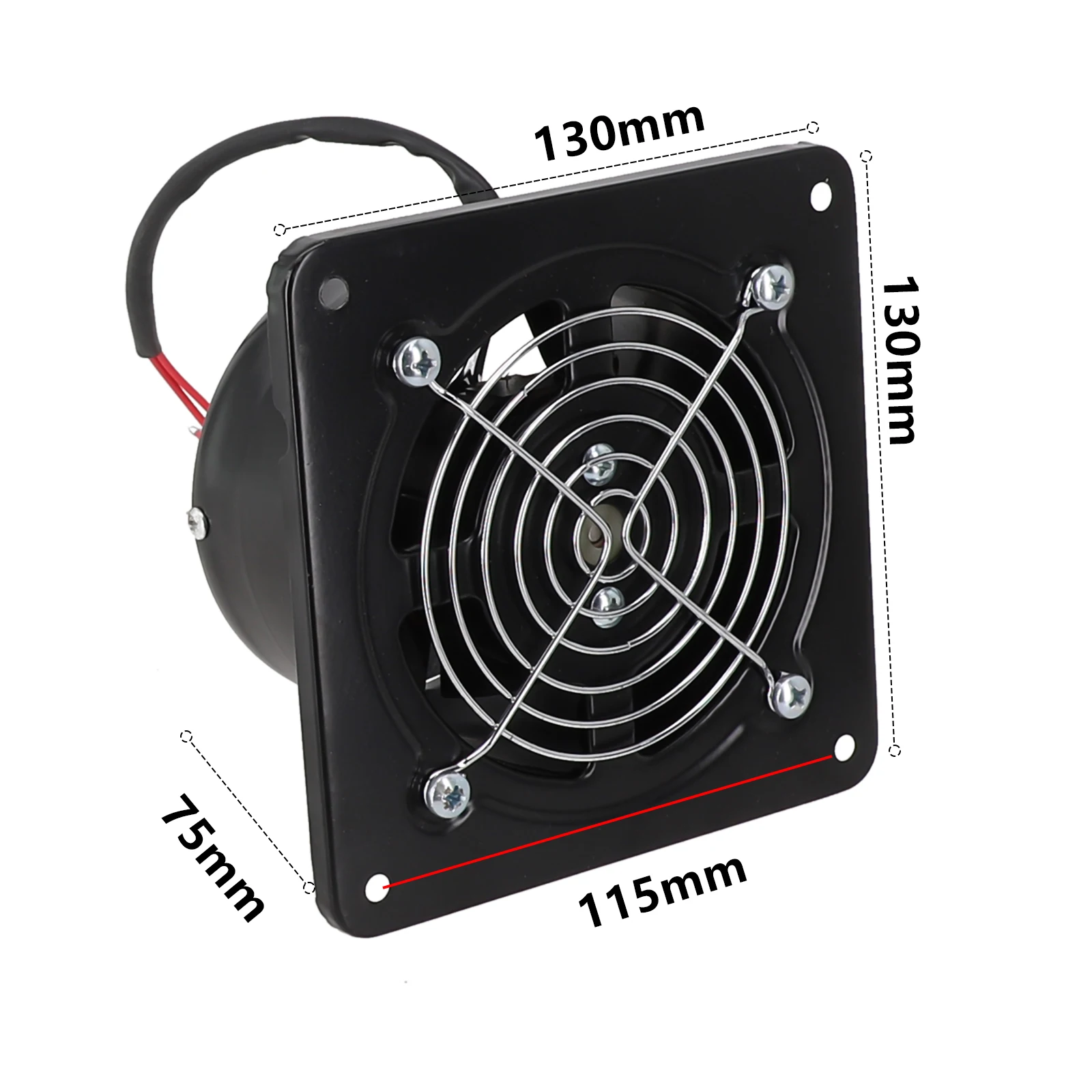 4inch Industrial Ventilation Axial Exhaust Fan with Metal Frame Copper Motor for Warehouse and Restaurant Ventilation