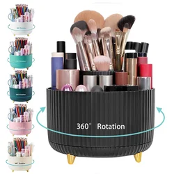 360° Rotating makeup Storage Box Desktop Makeup Organizer Cosmetic Brush Holder Lipstick Eyebrow Pencil Holder Jewelry Container