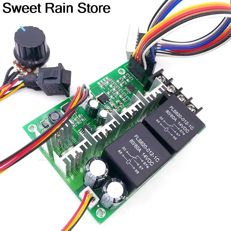 PWM DC Motor Speed Controller DC 10-55V Digital LED Display 0 -100% Adjustable Drive Module Input MAX 40A-60A 12V 24V 36V 48V