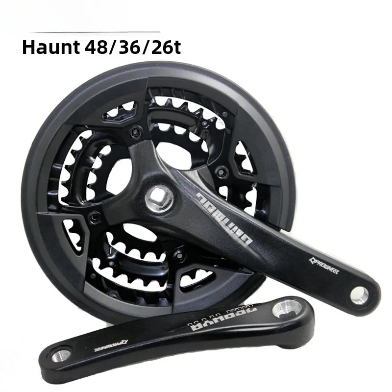 

Prowheel Mountain Bike Square Tooth Disk 48T Aluminum Alloy 7 8 9 0 Speed 48 36 26T Cycling Equipment Accories