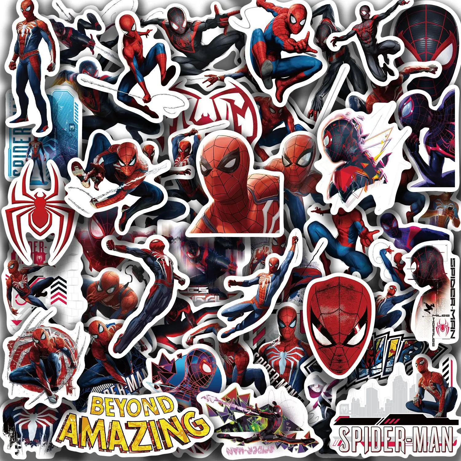 50 個漫画スパイダーマン落書きステッカー装飾ギター荷物 DIY 防水ステッカーおもちゃステッカー