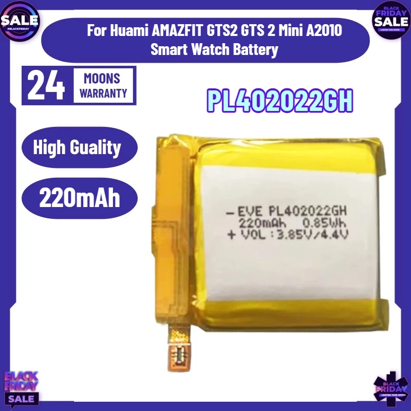 

New 220mAh PL402022GH Battery for Huami AMAZFIT GTS2 GTS 2 Mini A2010 Smart Watch Battery