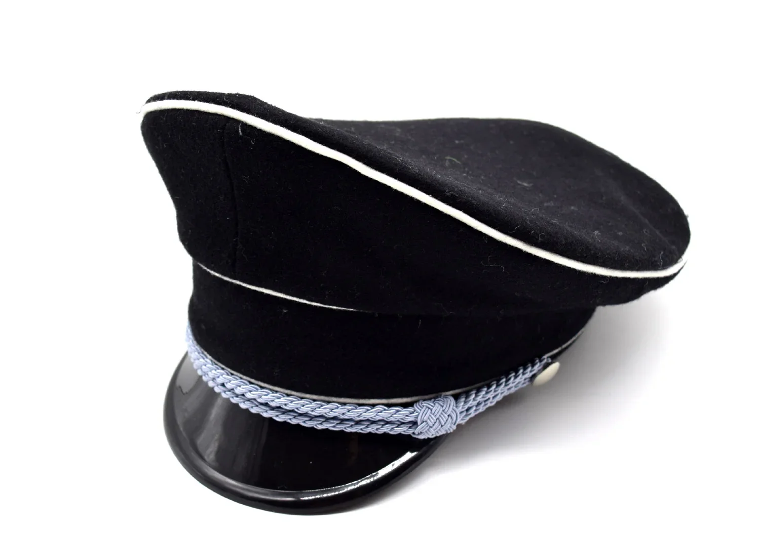 

Шерстяная шляпа с козырьком немецкого элитного офицера для косплея, кольцо от пота, изготовленная из кожи