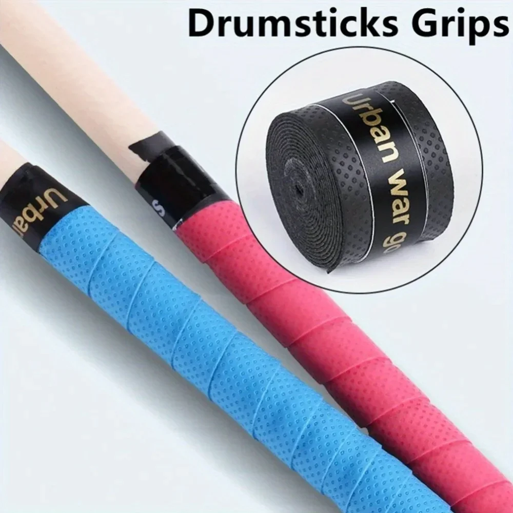 

5Pcs Anti-slip Drumsticks Grips High Quality PU Sweat Absorbed Drum Sticks Tape For 7A 5A 5B 7B Drumstick Instrument Accessories