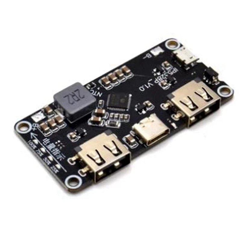 

Повышающий зарядный Модуль P5328P с двумя USB 18650, 10 шт., устройство для быстрой зарядки аккумуляторов Treasure Tpye-C, от 3,7 в до 5 В, 9 В, 12 В, повышающий QC2.0
