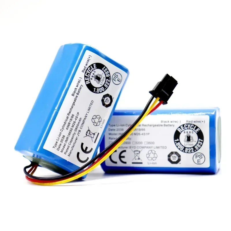 14.4V 3500mAh Replacement Battery for Robot Vacuum Cleaner 360 S5 S7 S7 Pro T90 X9 M26-4S1P Rechargeable Battery