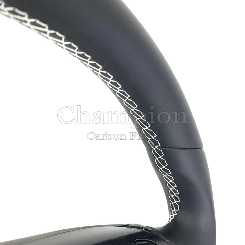 FOR BMW Sport Steering Wheel Black Handmade Leather Car Steering Wheel for BMW M3 E46 E39 E53 330ci 325i Series Without airbags - view 3