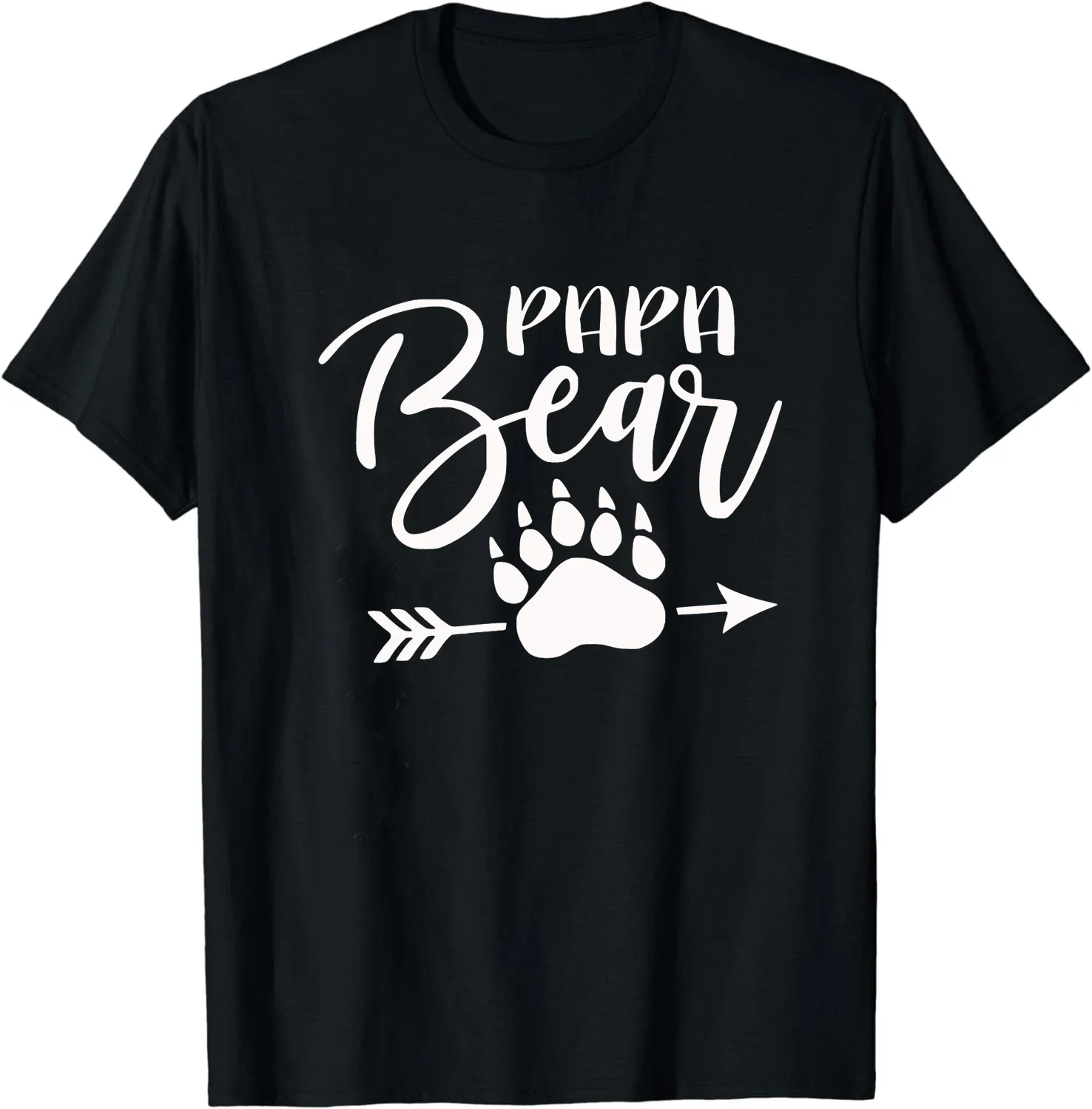 Bear Paw Claw Arrow Personalized Papa Bear Gift T-Shirt 100% Cotton O-Neck Summer Short Sleeve Casual Mens T-shirt Size S-3XL