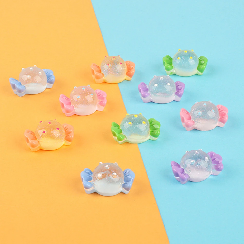

18 Pcs Candy Resin Accessories Diy Jewelry Embellishments Decorative Candies Decoration Charms Figurines Supplies Small