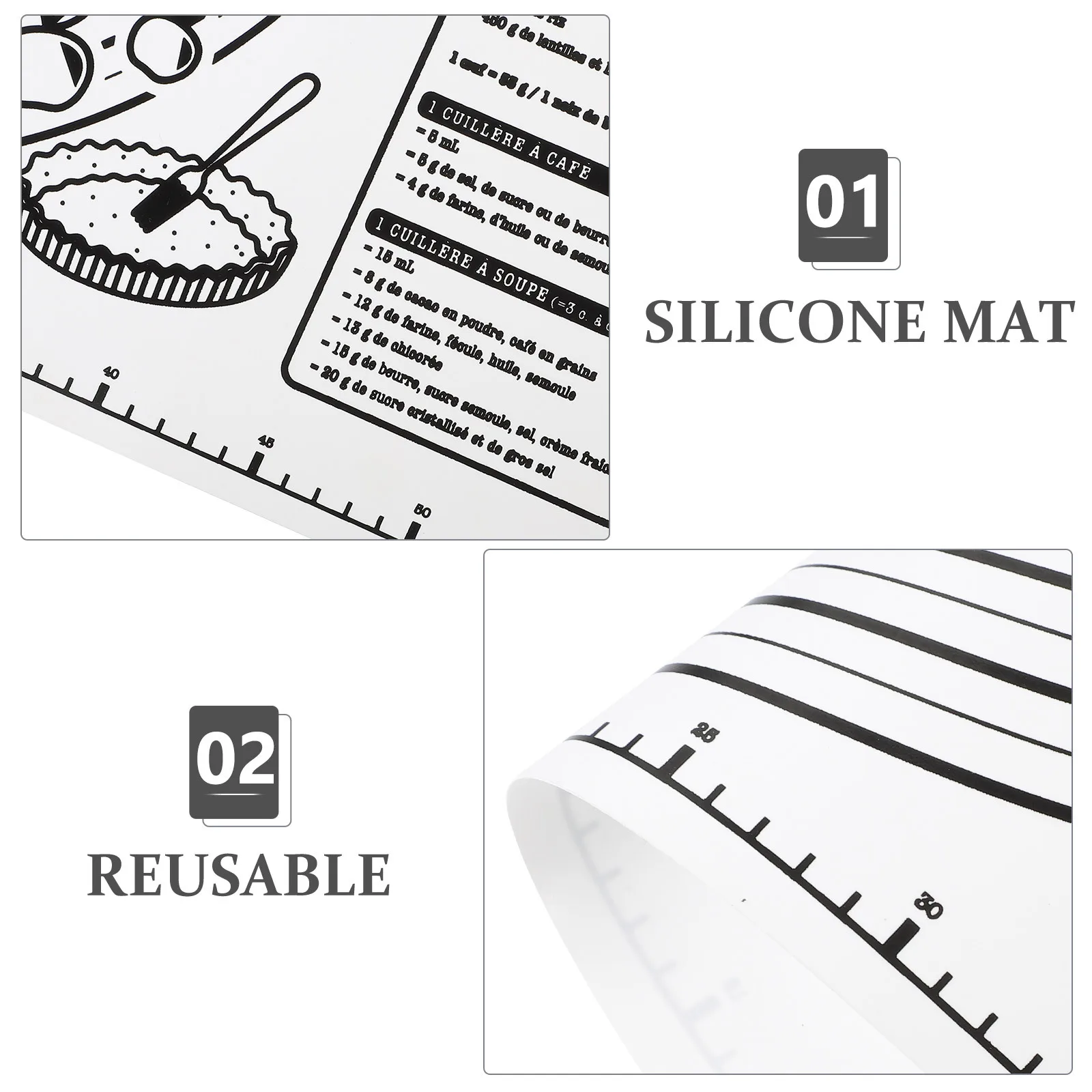 

Silicone Kneading Mat for Dough Rolling Nonstick Pastry Baking Mat Kitchen Tool Silicone Baking Mats Kitchen Accessories