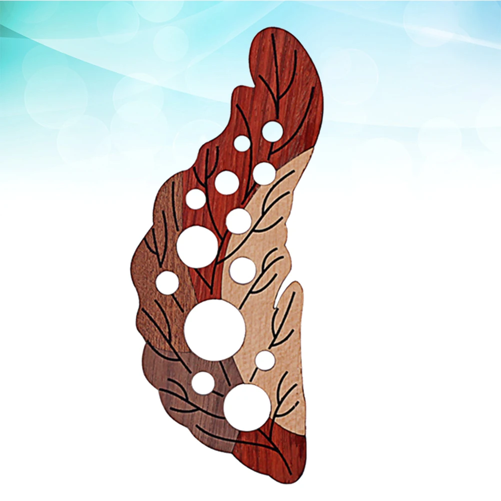 

Leaf Design Wooden Scratch Plate Anti-Scratch Guitar Protector Red Color Guitar Parts Accessory