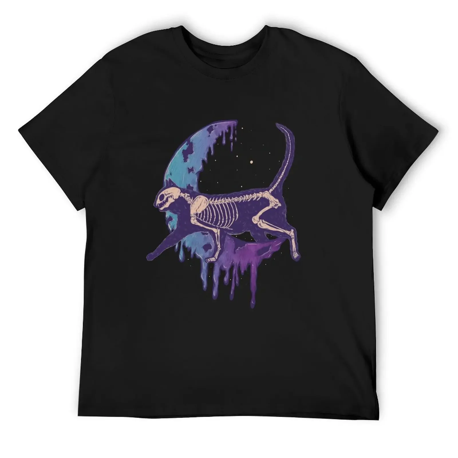 

Cat Skeleton over the moon T-Shirt summer tops man clothes oversize t-shirts man fashion shirts plain white t shirts men
