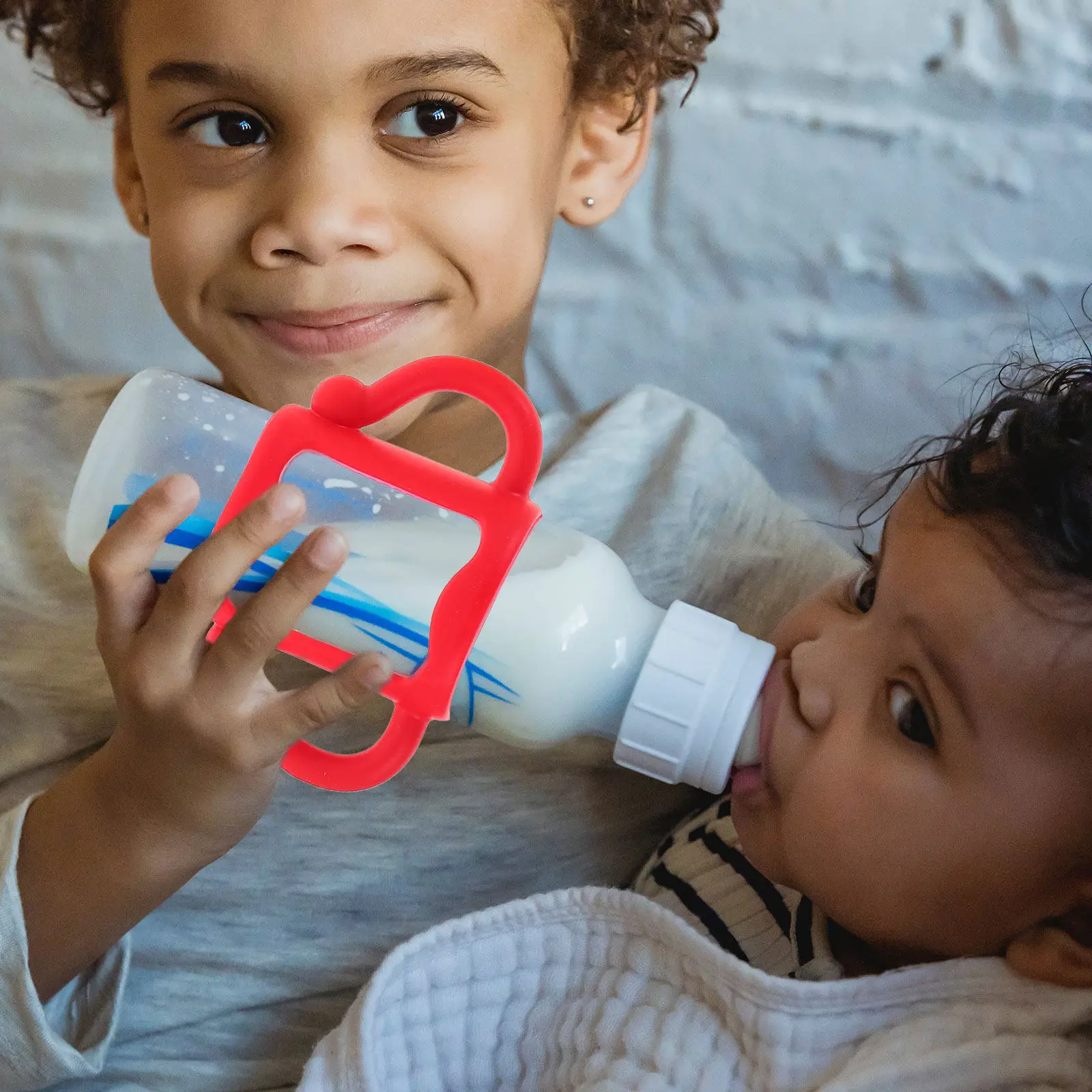 

3Pcs Silicone Feeding Bottles Handle Soft Baby Bottle Handle for Infant Milk Bottle Holder Universal Fit Easy Install Remove