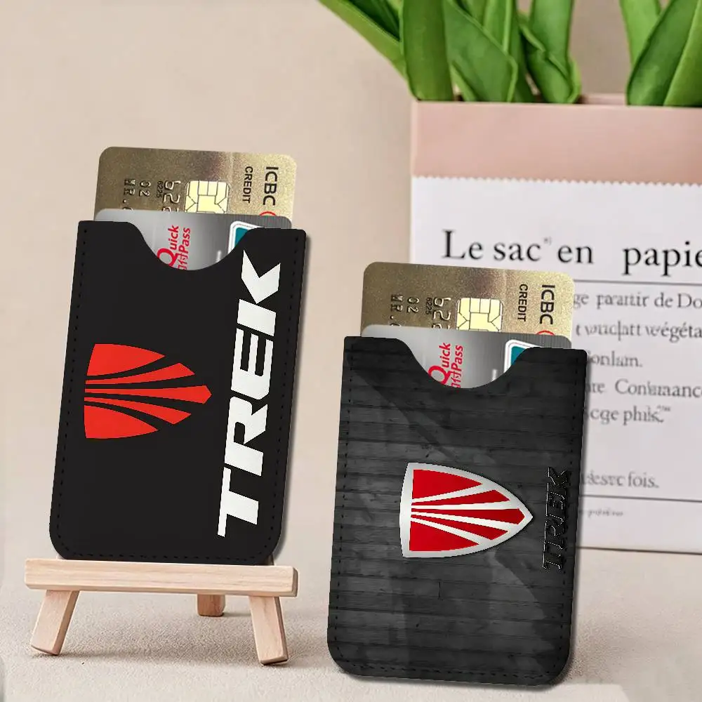 T-TrekS LOGO Men's Genuine Leather Mini Card Wallet, Ultra Thin Credit Portable Business Card & Transit Bus Card