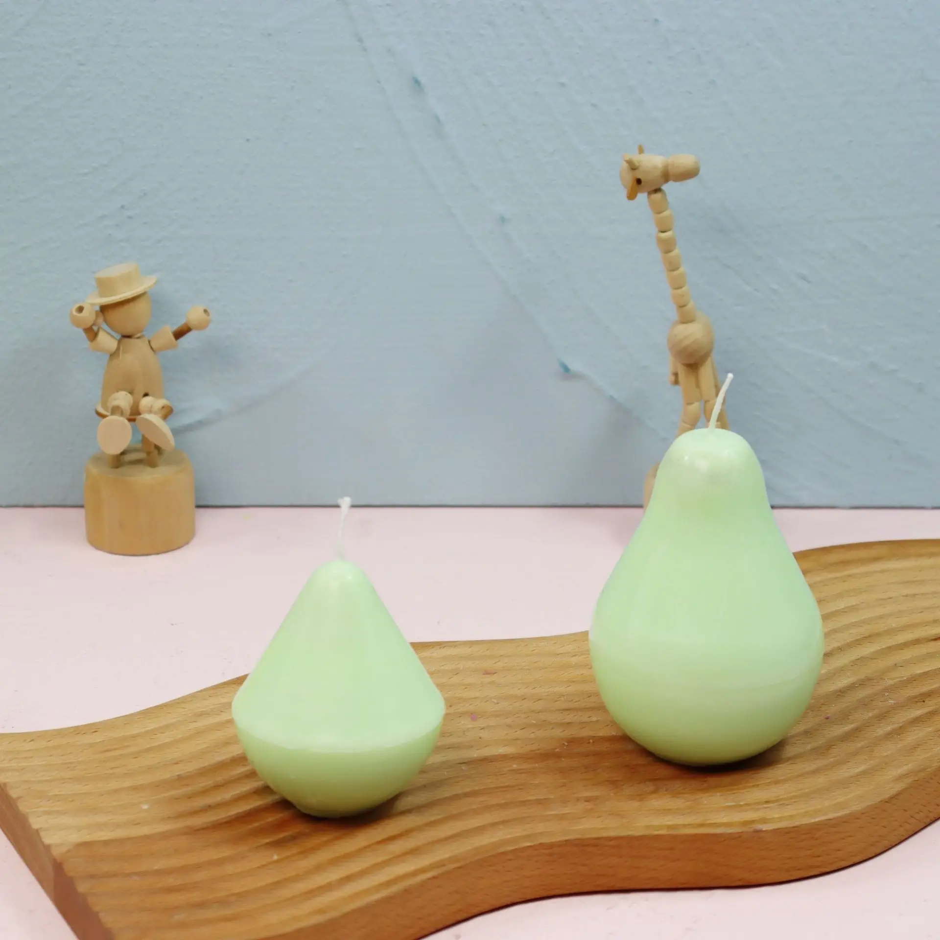 Pear Shaped PC Candle Mold Handmade DIY Fruit Pear Aromatherapy Wax High Gloss Plastic Candle Making Tool Moulds