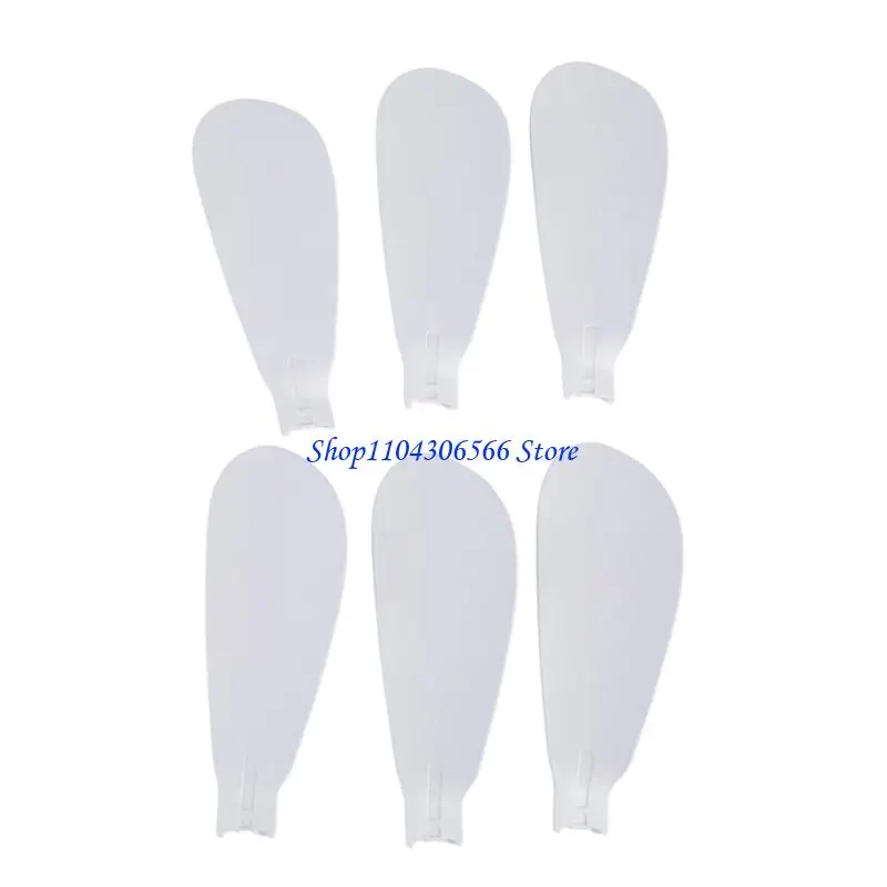02DD 6Pcs ABS Fan Blade For 30W E27 Fan Light Replacement Small Ceiling Fan Light