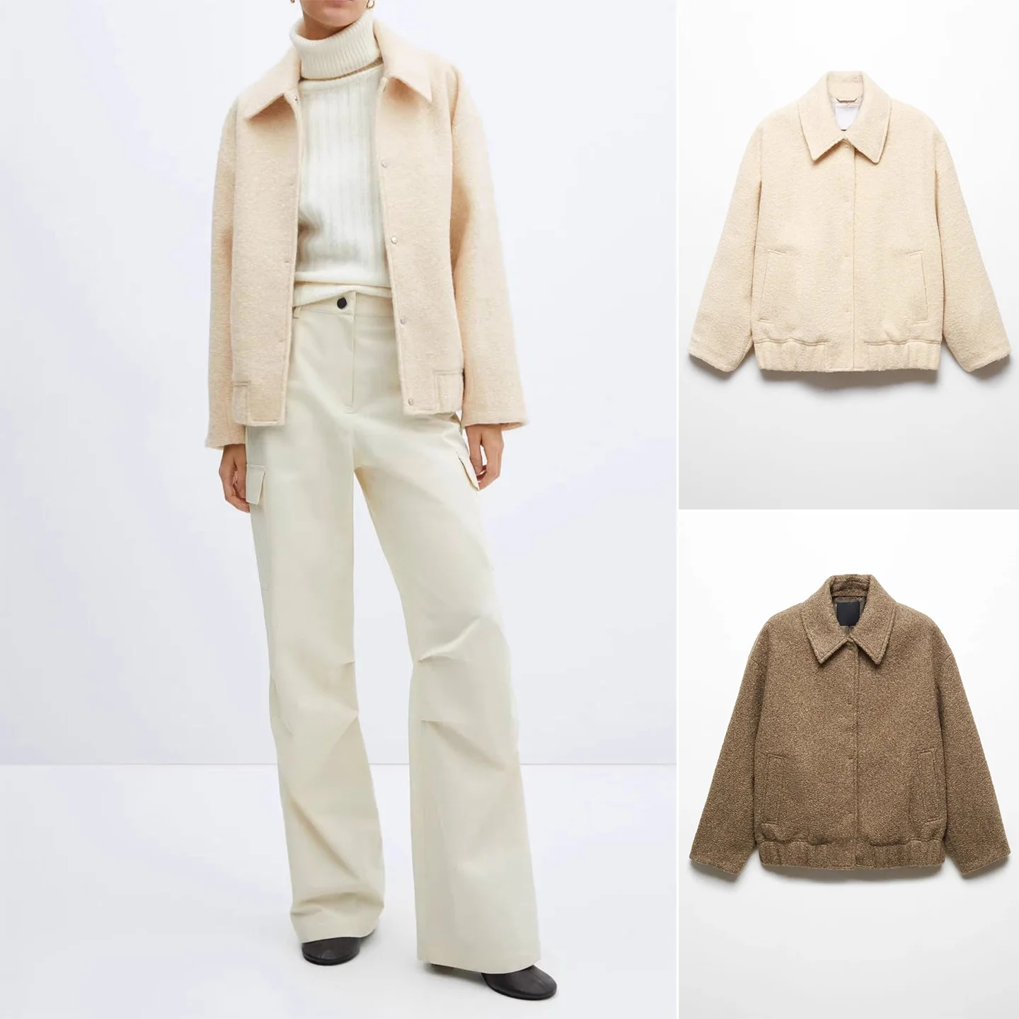 

Новое осеннее женское длинное пальто-манто с простым воротником-стойкой и украшением на пуговицах для поездок на работу, прямая трубка из полиэстера...