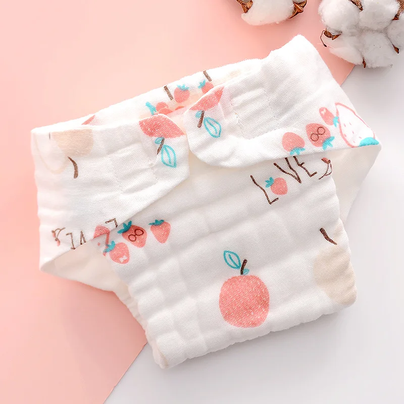 5pcs Summer Cotton Baby Reusable Diaper Cartoon Baby Training Pants Infant Shorts Nappies Panties Nappy Changing Underwear Cloth