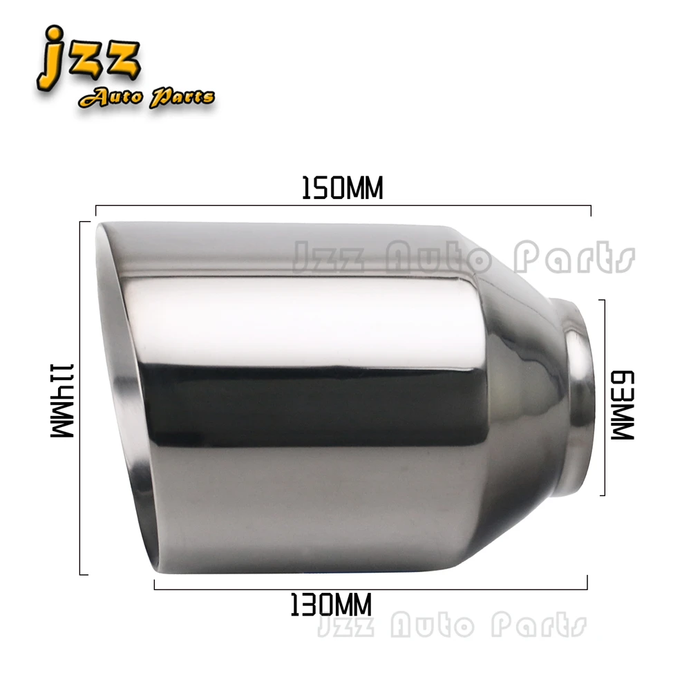 

Car Accessories Exhaust Muffler End Pipe Modified Silver Throat Tailpipe 2.5" to 4.5" Universal Exhaust Tip