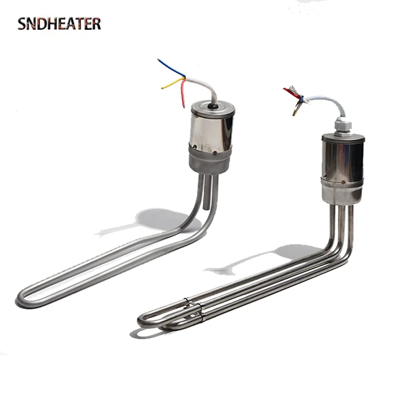SNDHEATER 58MM Electric Solar Water Heater Bottom Inserted 220V 1.5KW 3KW Heating Element with Temperature Control 30CM 33CM