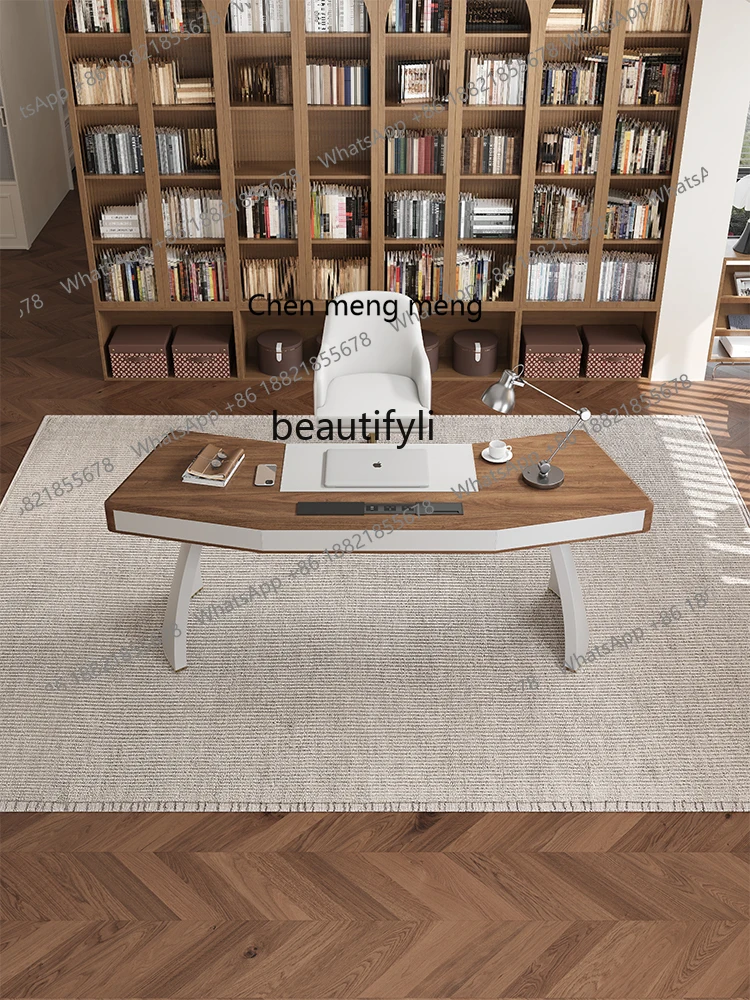 

X Light luxury desk, high-end study desk, simple modern home living room corner computer desk