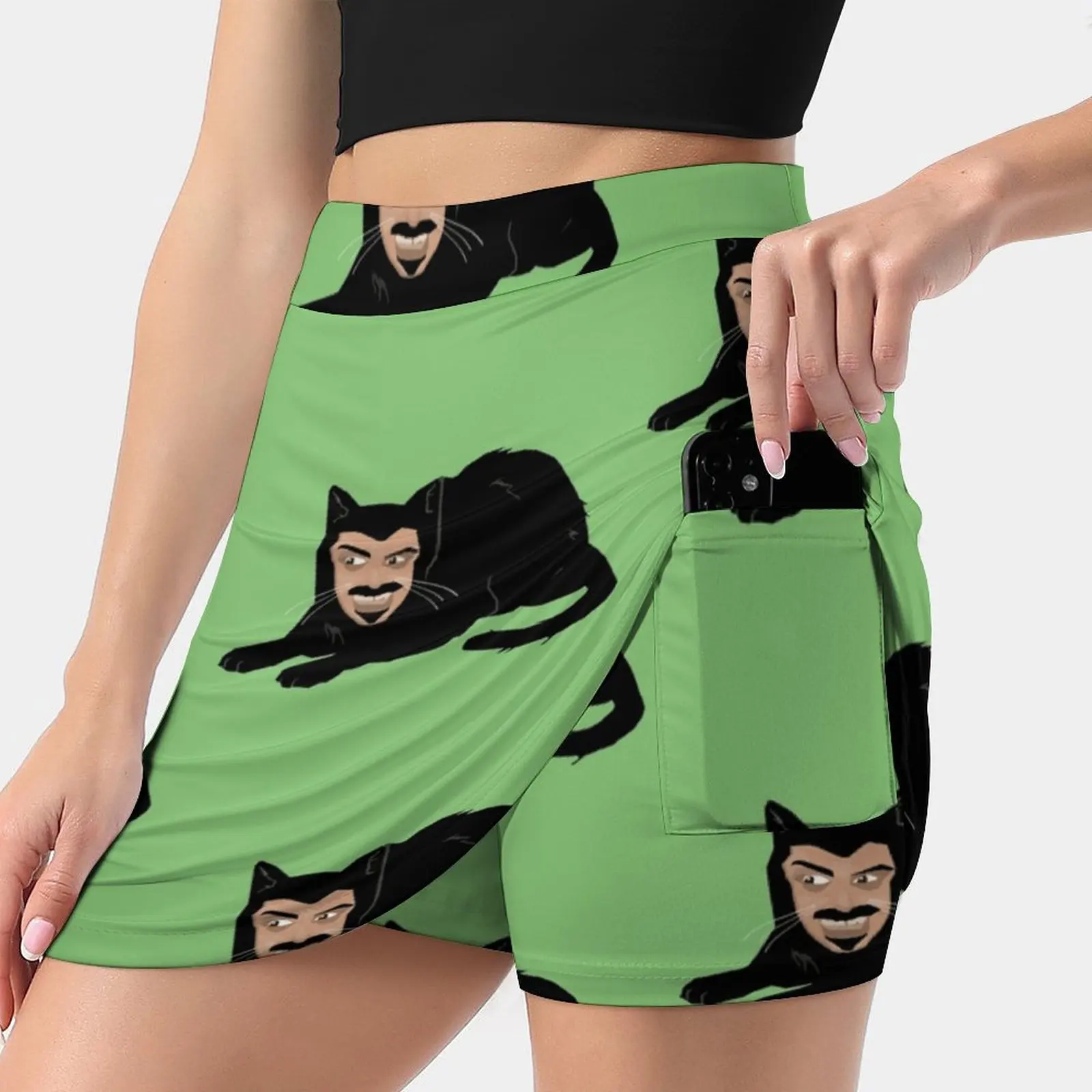 

Vlad The Cat ( Green ) Skirts Woman Fashion 2022 Pant Skirt Mini Skirts Office Short Skirt Vlad Vladimir Vlad The Poker Vlad