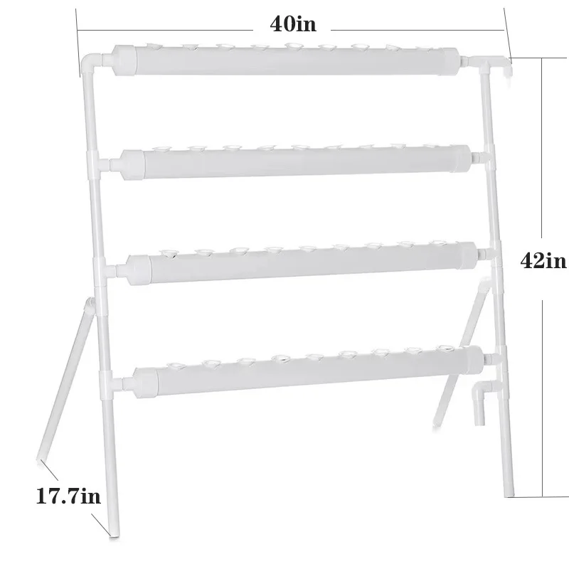 Urban Farming Automatic Vertical Indoor Smart PVC Piping Hydroponics Grow System 4 Layers green house  huerto urbano