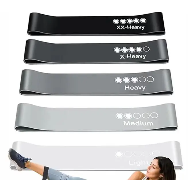 1 Set of 5 Pieces Yoga Resistance Bands for Strength Training and Body Sculpting