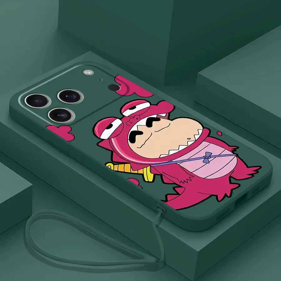 Case for Apple iPhone 17 Pro Max 12 Plus 16 Air 13 Mini 11 15 7 8 XS XR Phone Cover Crayon Shin-chan Cartoon  view 2