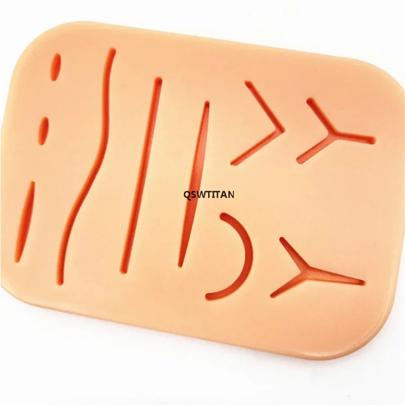 Wound silicone suture pad Human Traumatic Skin Model Suturing Training Pad Reusable Silicone Teaching Model