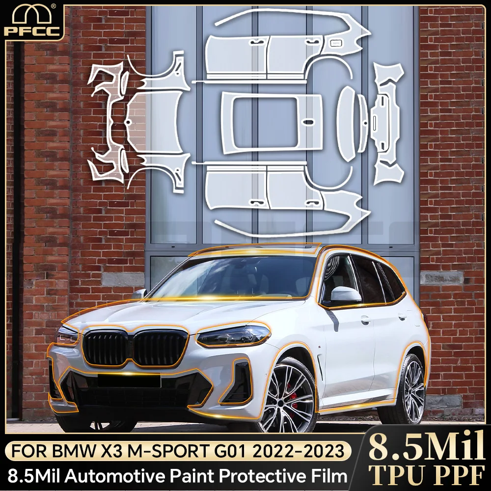 

Pre Cut For BMW X3 M SPORT M G01 2022 2023 TPU Paint Protection Film Anti-Scratch Car Body Clear Bra PPF Resistant Invisible Kit