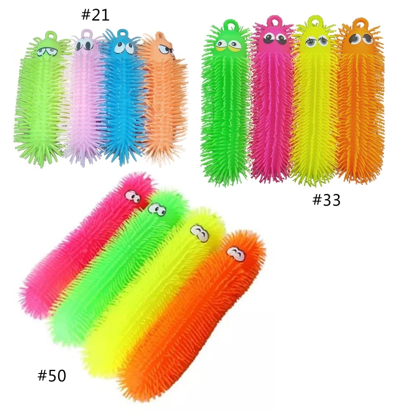 

Children's Interactive Vent Caterpillars Ball Educational Toy Flashing LED Toy D5QA