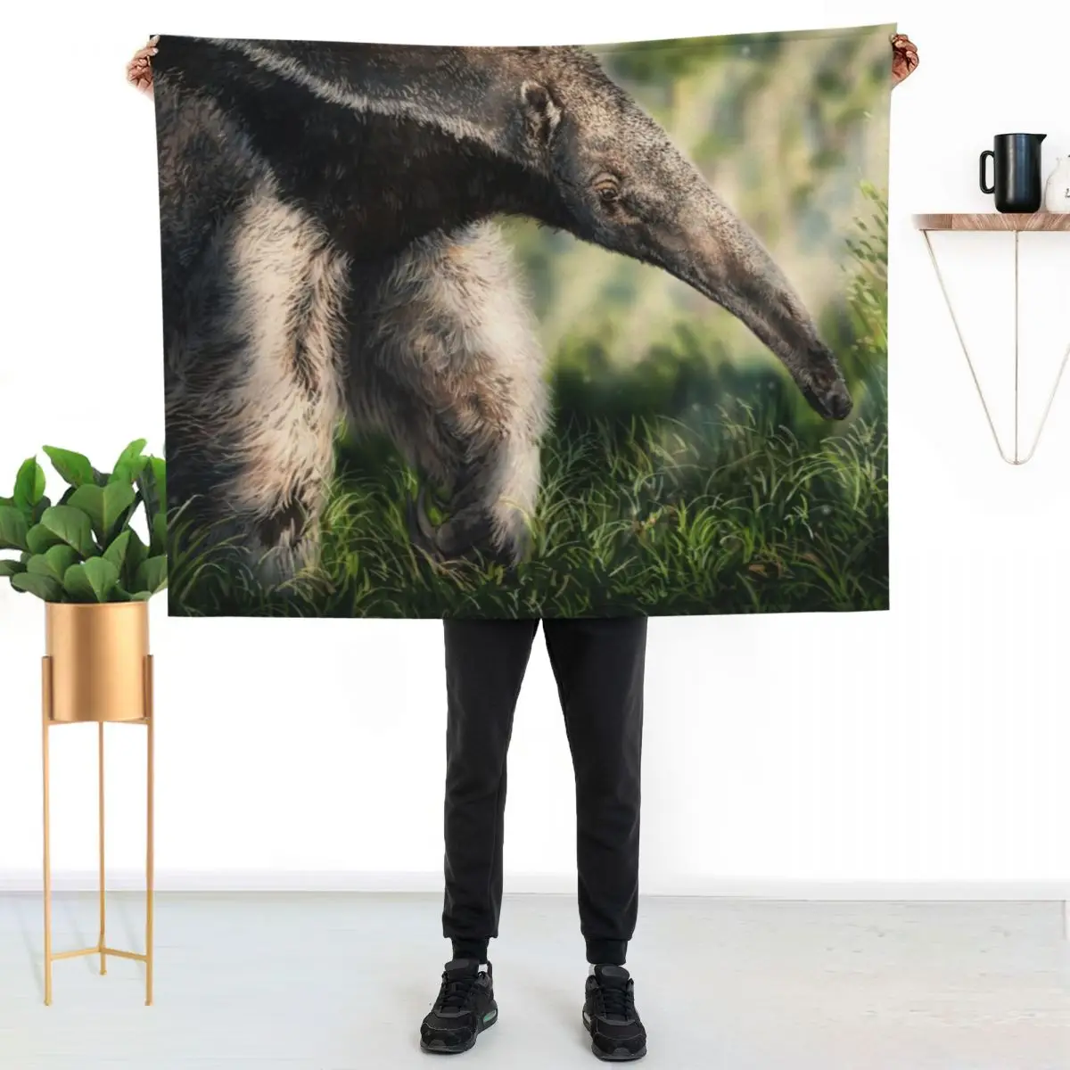 Giant Anteater Throw Blanket Soft Warm Blanket Gift for Grandparents
