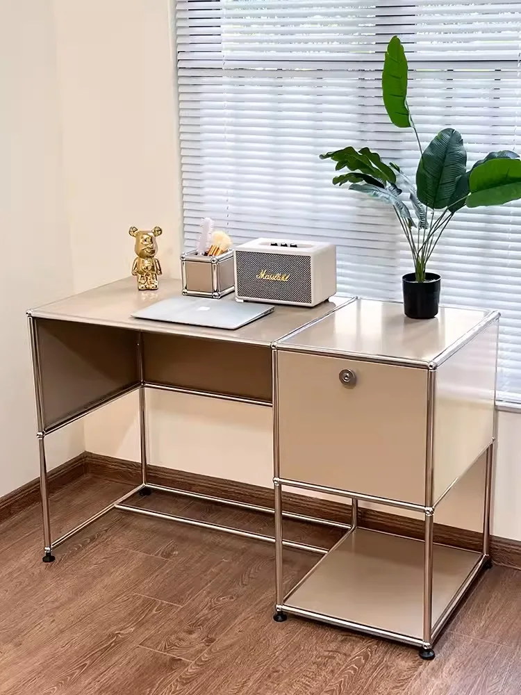 Stainless Steel Desk Modular Modular Móveis, Haller Storage Shelf, Sideboard, Tamanho Personalizado, Night Stand, Cabinet, Home Use