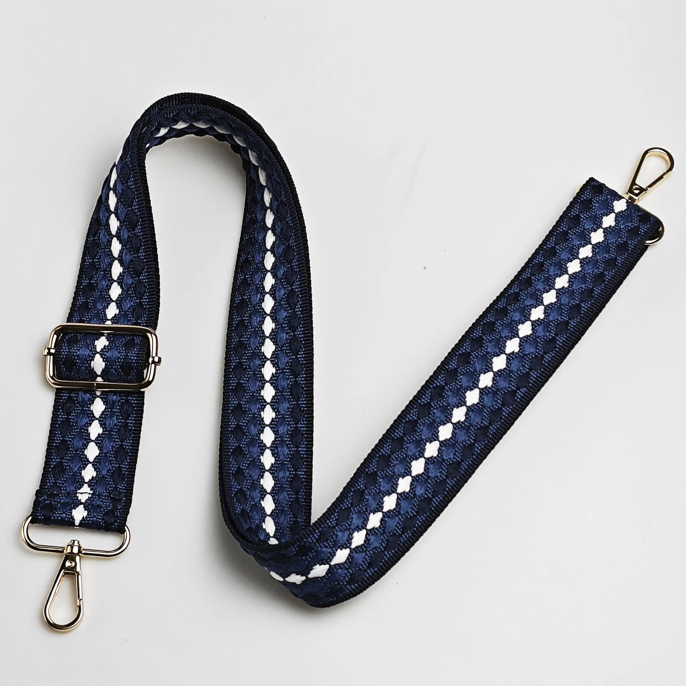 Цельный регулируемый ремень для сумки шириной 1,50 дюйма, сменный ремень через плечо, жаккардовый ремень в горошек
