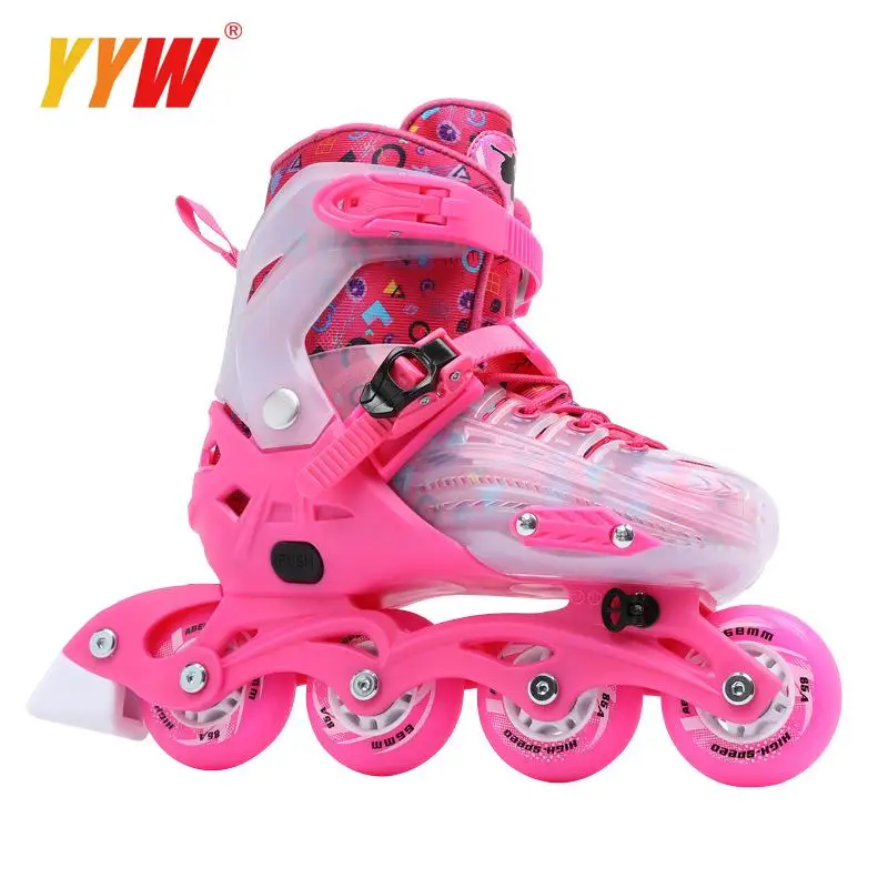 

Beginner Inline Skates Adjustable Roller Skates Gift For Kids Adults Roller Skates Roller Sneakers Training Scrub Row 4 Wheel