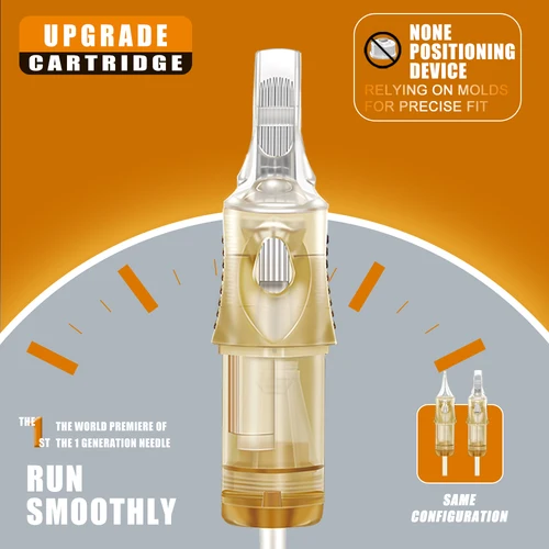 Imagen 2 del producto PEPAX Lance cartucho de tatuaje desechable aguja RL RS CM MG 10 unids/lote aguja de tatuaje agujas de tatuaje de seguridad esterilizadas para arte corporal