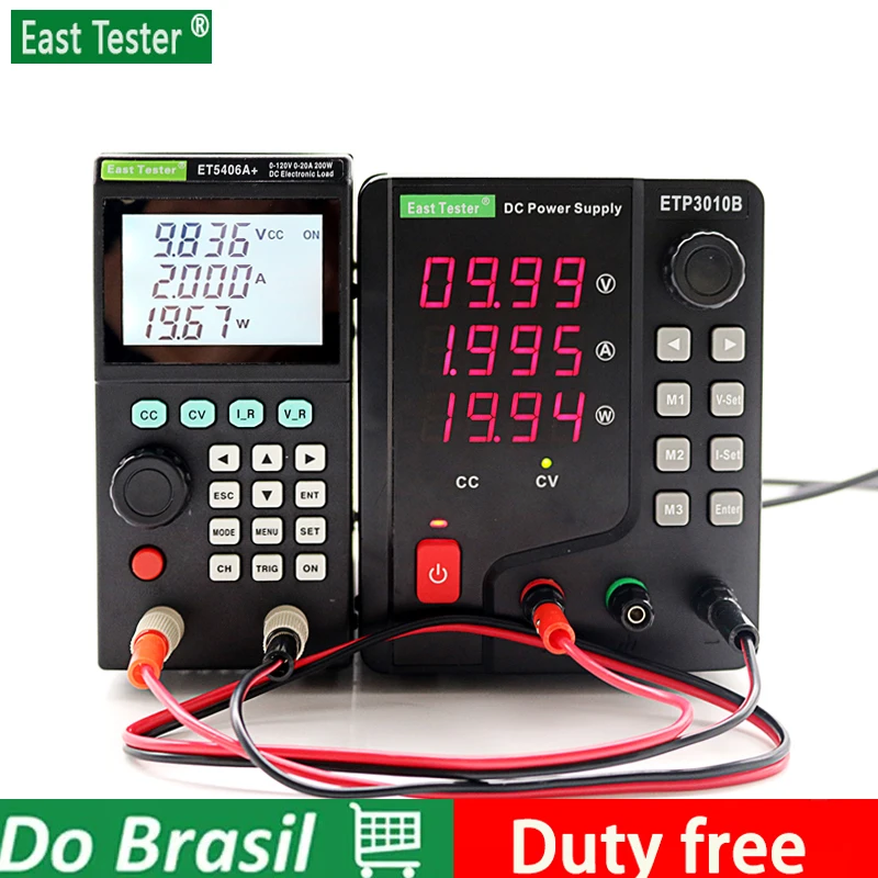 East Tester ET5406A+/ET5407A+ 200W 120V 180V 20A 30A Programmable DC Electronic Load tester 1mV/1mA Battery Tester for CC/CV