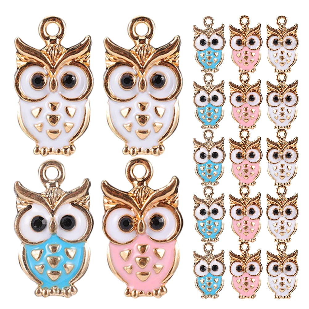 

30pcs Owl Enamel Charms Colorful Jewelry Making Accessories Crafting Supplies Small Vintage Animal Enamel Charm Friendship