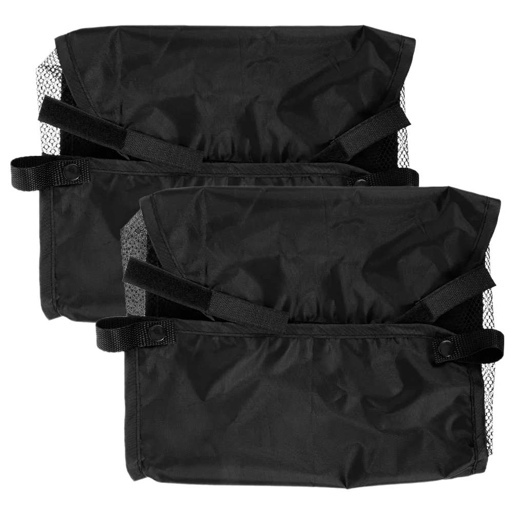 2 Pcs Baby Stroller Accessories Cart Storage Bag Attachment Sling Cargo Net Black
