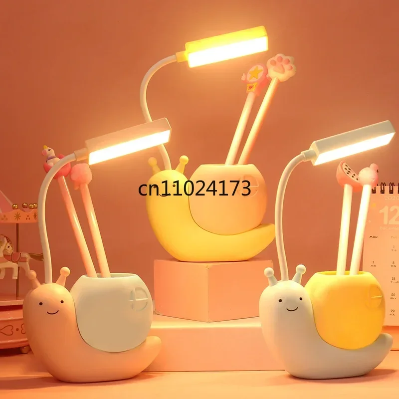 Cartoon Creative Learning Desk Lamp Led Rechargeable Eye-care Desk Lamp Kindergarten Children Small Gift Bedroom Household